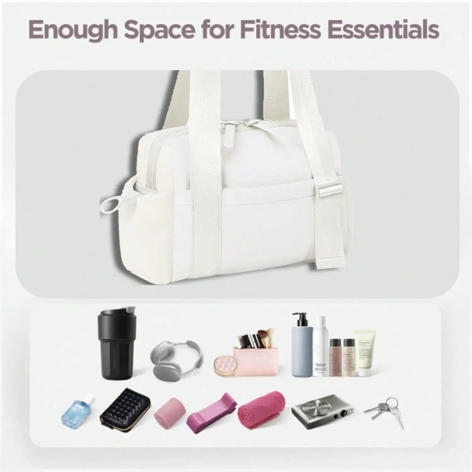 Cute Small Gym Tote Bag for Women with Wet Compartment - silverfoxgoods